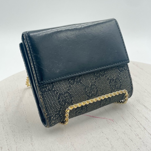 SOLD - GUCCI Classic Jackie Black Canvas Bifold Wallet - Picture 2 of 7